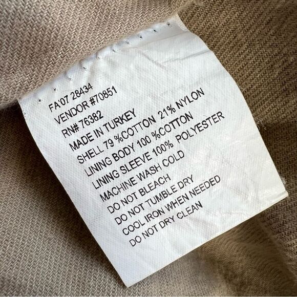 Timberland Waxed Cotton Military Style Trench Coat - Picture 7 of 16